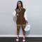 Fashion Letter B Embroidered Baseball Dress