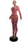 Fashionable tight fitting long sleeved jumpsuit
