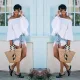 Sexy Off Shoulder Flare Sleeve Solid Loose Top