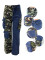 Fashion denim patchwork camouflage three-dimensional pocket overalls