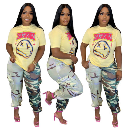 Fashionable and cute camouflage casual pants