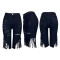 Fashionable tassels with holes in stretch cropped jeans