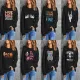 Fashion printed long sleeved sweater casual top