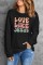 Fashion printed long sleeved sweater casual top