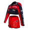 Fashionable retro motorcycle suit with detachable printed two piece baseball jacket