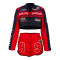 Fashionable retro motorcycle suit with detachable printed two piece baseball jacket