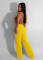 Sexy and fashionable back zippered straight pants