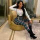Fashionable and Sexy Slim Fit Long Sleeve Top, Strap, and Pants Set