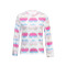 Fashionable color matching love printed long sleeved T-shirt
