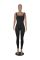 Sexy Threaded Square Neck Open Back Hip Lifting Sports Jumpsuit
