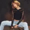 Sexy and fashionable mesh patchwork zipper perspective short top