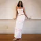 Fashion Style Open Back High Waist Long Dress Set