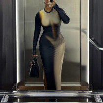 Fashionable and Sexy Spicy Girl Tight Split Long Dress