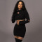 Fashionable design sense splicing perspective sexy temperament long skirt