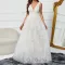 Sexy lace embroidered bridesmaid dress