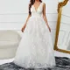 Sexy lace embroidered bridesmaid dress