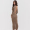 Fashionable and Sexy Temperament Tight Backless Long Dress