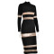 Fashionable design sense splicing perspective sexy temperament long skirt