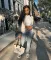 Fashion contrasting casual baseball jacket