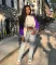 Fashion contrasting casual baseball jacket
