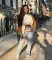 Fashion contrasting casual baseball jacket