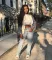 Fashion contrasting casual baseball jacket