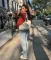 Fashion contrasting casual baseball jacket