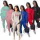 Printed Panel Fashion Sports Casual Two Piece Set