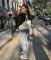 Fashion contrasting casual baseball jacket