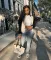 Fashion contrasting casual baseball jacket