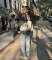 Fashion contrasting casual baseball jacket