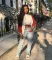 Fashion contrasting casual baseball jacket