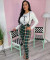 Fashion Letter Top Casual Pants Printed Strap Pants Two Piece Set