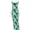 Sexy Swing Neck Open Back Spliced Slim Slim Slim Strap Long Dress