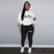 Fashionable oversized plush hoodie casual printed sports set