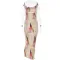Sexy Swing Neck Open Back Spliced Slim Slim Slim Strap Long Dress