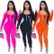 Fashion women's autumn personalized color matching sexy one-piece