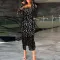 Sexy Large Perspective Lace One Pack Hip Split Feather Wrapped Chest Dress