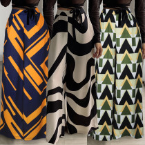 Fashion loose fitting high waisted wide leg pants