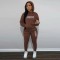 Fashionable oversized plush and thickened hooded sweater pants sports set
