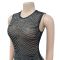 Fashionable solid color mesh hot diamond sleeveless dress