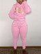 Fashion Solid Color Sweater Sports Set