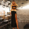 Sexy and fashionable hollowed out bra long sleeved split perspective long skirt