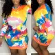Fashionable printed long sleeved dress