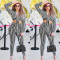 Long sleeved oversized fashionable casual thousand bird check suit