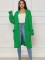 Fashion sweater jacket women's mid length knitted cardigan