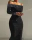 Fashionable slim fitting sequin dress