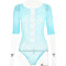 Sexy High Elasticity Knitted Perspective Bow Knot Hollow Iron Diamond One Piece