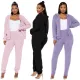 Fashion casual hooded rice fleece two-piece set