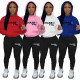 Fashion oversized hoodie casual printed sports set
